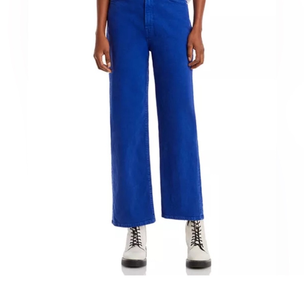 MOTHER Blue Cropped Ankle Jeans